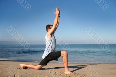 Beach yoga