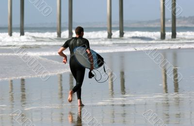 Surfer on the beach