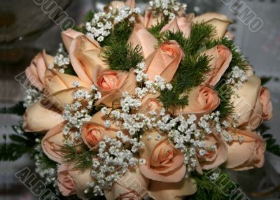 Wedding bouquet of a rose