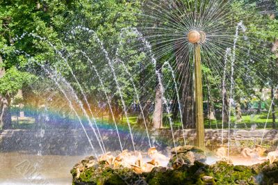 Rainbow in the fountain