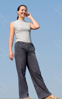 girl with a mobile phone