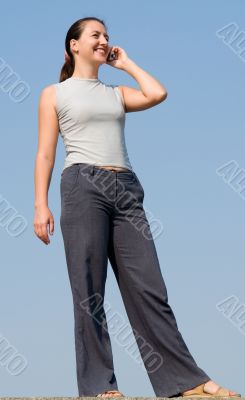 girl with mobile