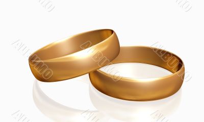 Wedding rings 3D