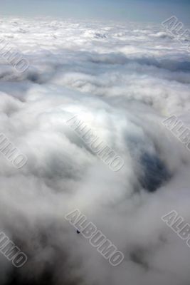 Clouds and paratrooper