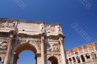 arco di costantino & colosseo