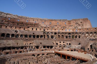 inside panorama of the colosseum