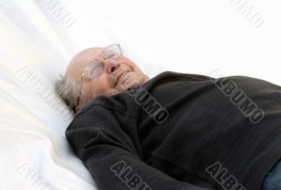Old man in bed
