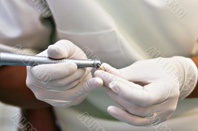 Dentist working