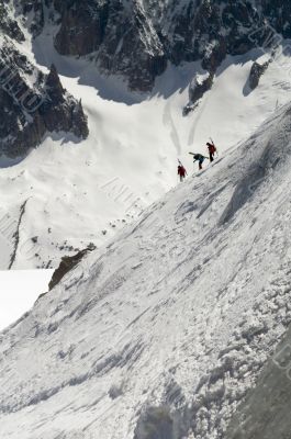 Skier on Mont Blanc