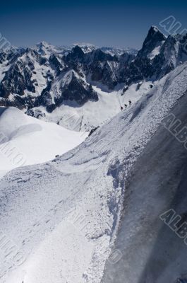 Skier on Mont Blanc
