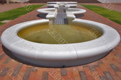 Line of fountains.