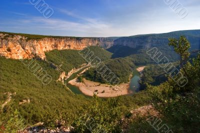 River canyon in Provence.