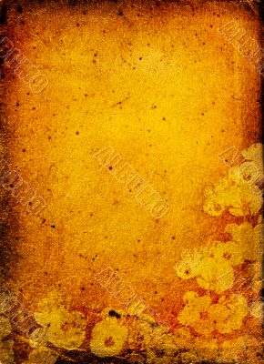 grunge floral background with space for text or image