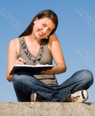 girl speaks by phone