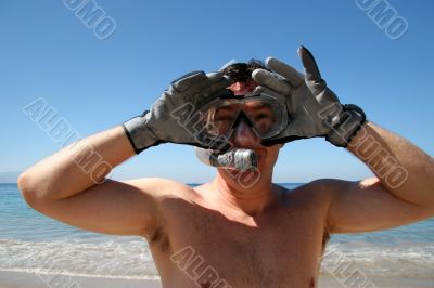 Man snorkeling
