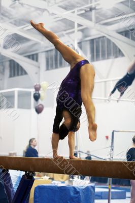 Gymnast on beam