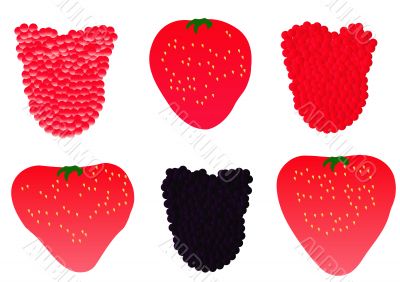 Strawberries and Raspberries pattern