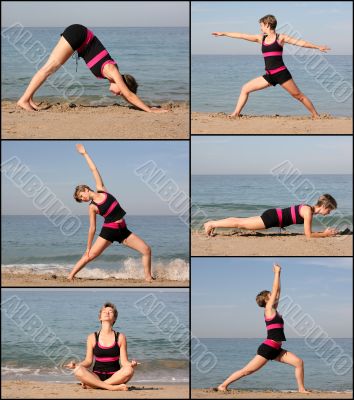 Beach yoga