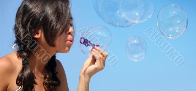 Girl with bubbles