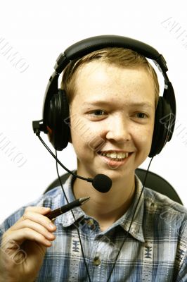 Boy with headphones