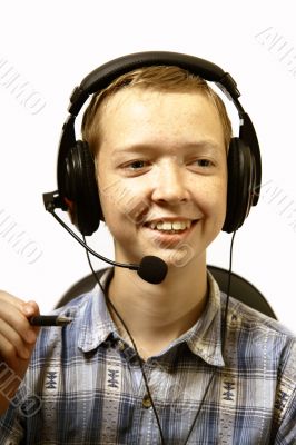 Boy with headphones