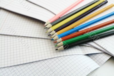Rulers and color pencil