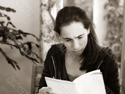 Girl reading a book