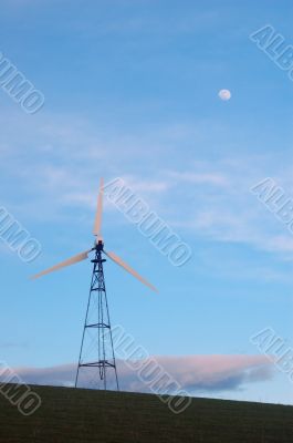 windmil at dusk
