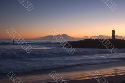 Lighthouse at sunset