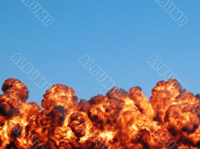fiery explosion