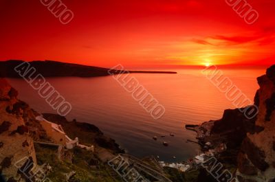 Sunset in Santorini