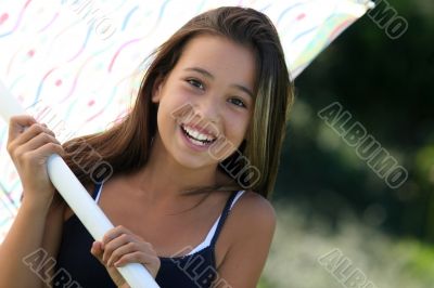 Girl with umbrella