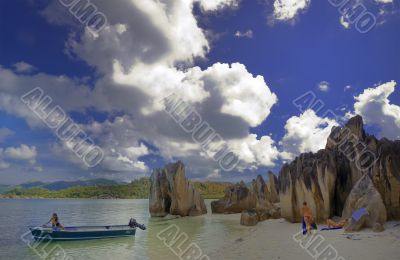 tropical island  beach
