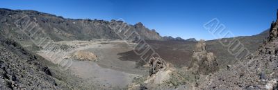 Inside caldera of Teide volcano