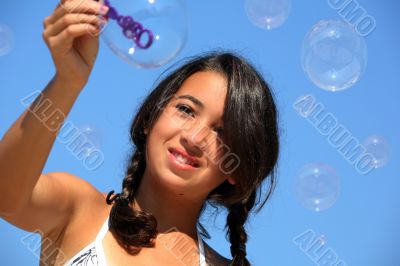 Girl with bubbles