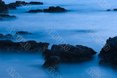 Rocks in blue