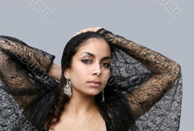 Black lace butterfly