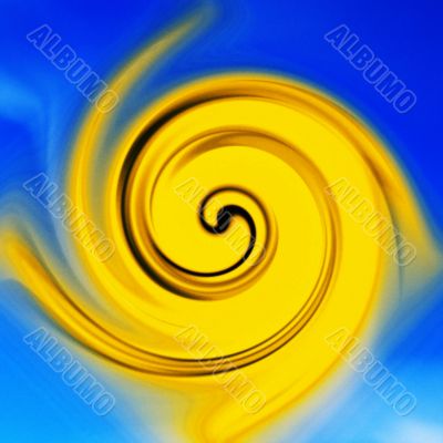 Abstraction with blue and yellow