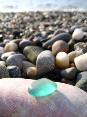 Wet sea stones