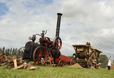 Vintage harvest scene