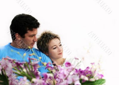 Couple with flowers