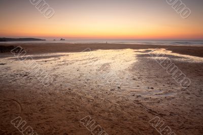 Beautiful sunset in summer