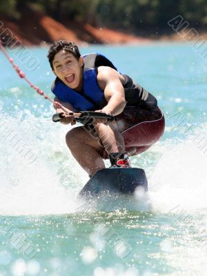 Boy Wake boarding