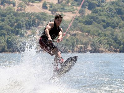 Boy Wakeboarding
