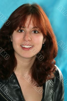 Teenage girl laughing