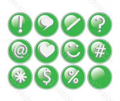 Glossy Green Buttons