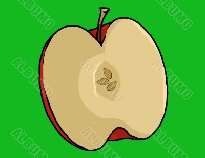 Apple half Illustration