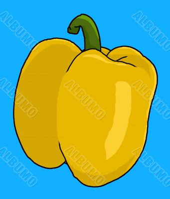 yellow bell pepper illustration