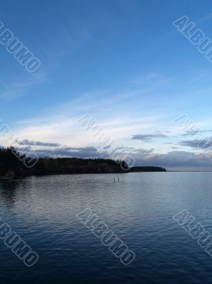 the coast at sunset
