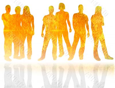 people silhouettes